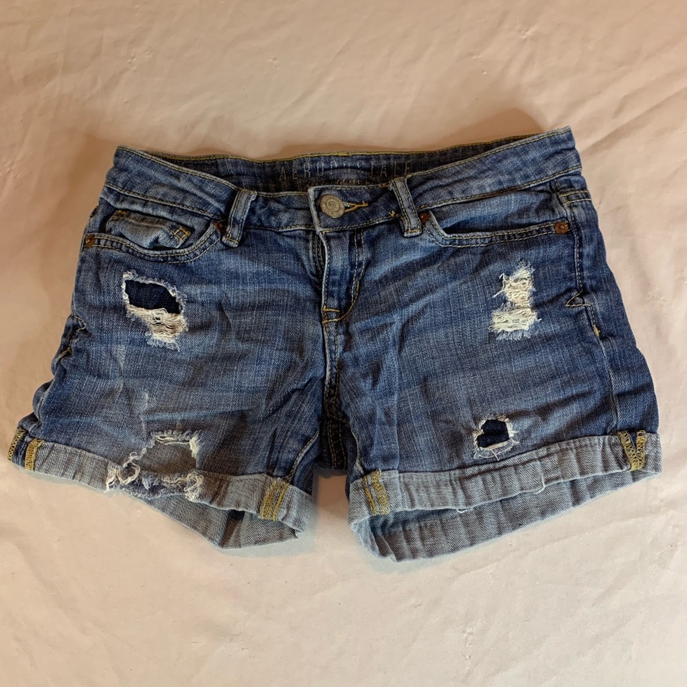 Aeropostale Distressed Blue Denim Women’s Shorts Size 00